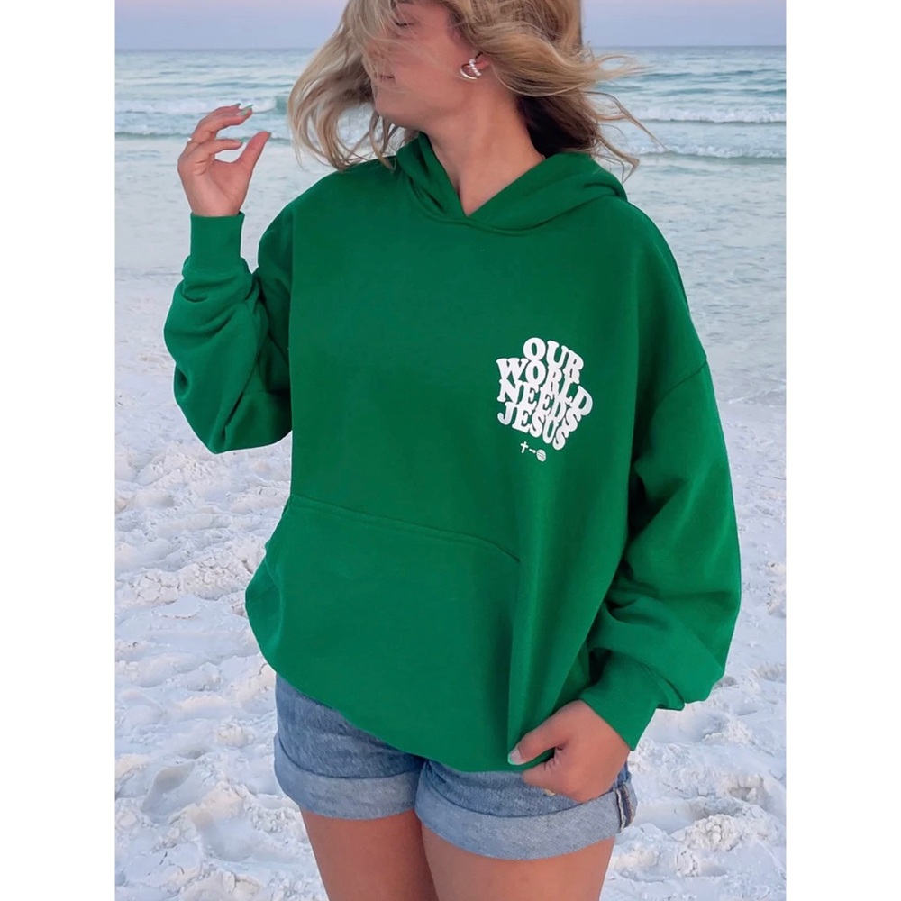 Elevated Faith Our World Needs Jesus Hoodie Sweatshirt Christian Faith Jesus M